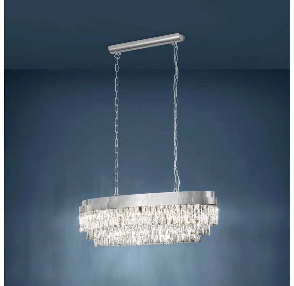 Eglo 39494 - Luster na reťazi VALPARAISO 10xE14/40W/230V lesklý chróm