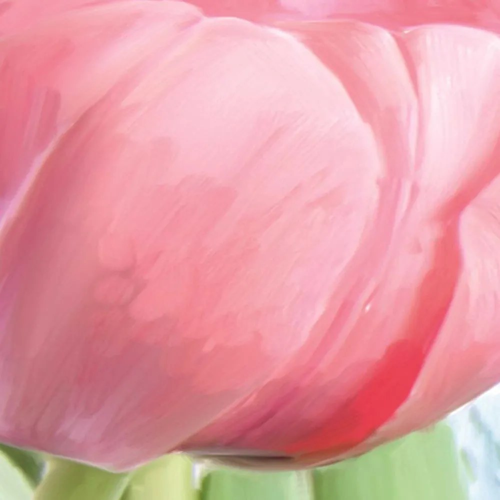 Gario Paraván Svieži ružový tulipán Rozmery: 110 x 170 cm, Prevedenie: Otočný paraván 360°