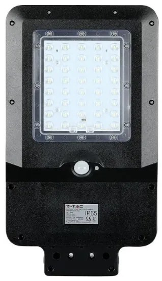 LED solárna pouličná lampa so senzorom LED/15W/7,4V 6000K IP65 5400 mAh