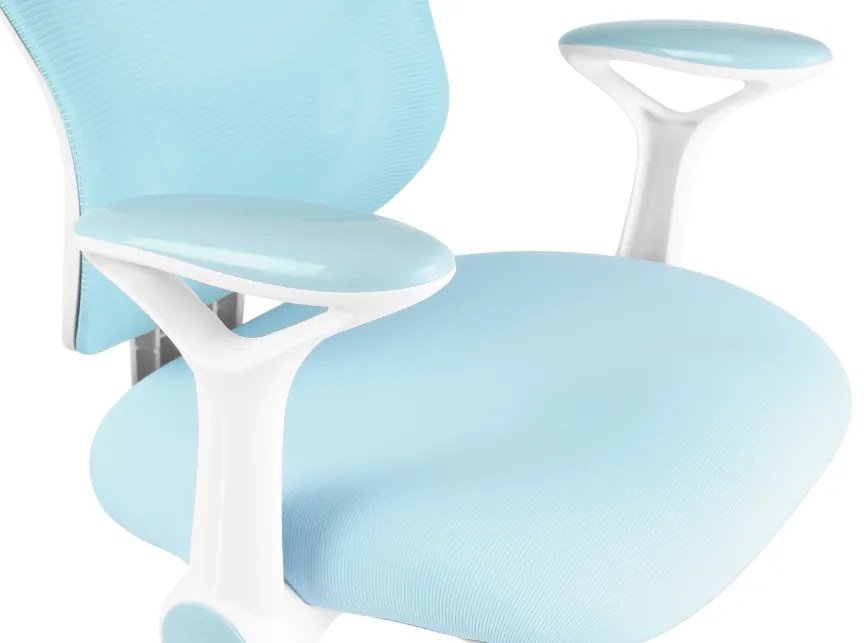 Detská rastúca stolička Neoseat JUNI 007 — látka, prateľný poťah, modrá