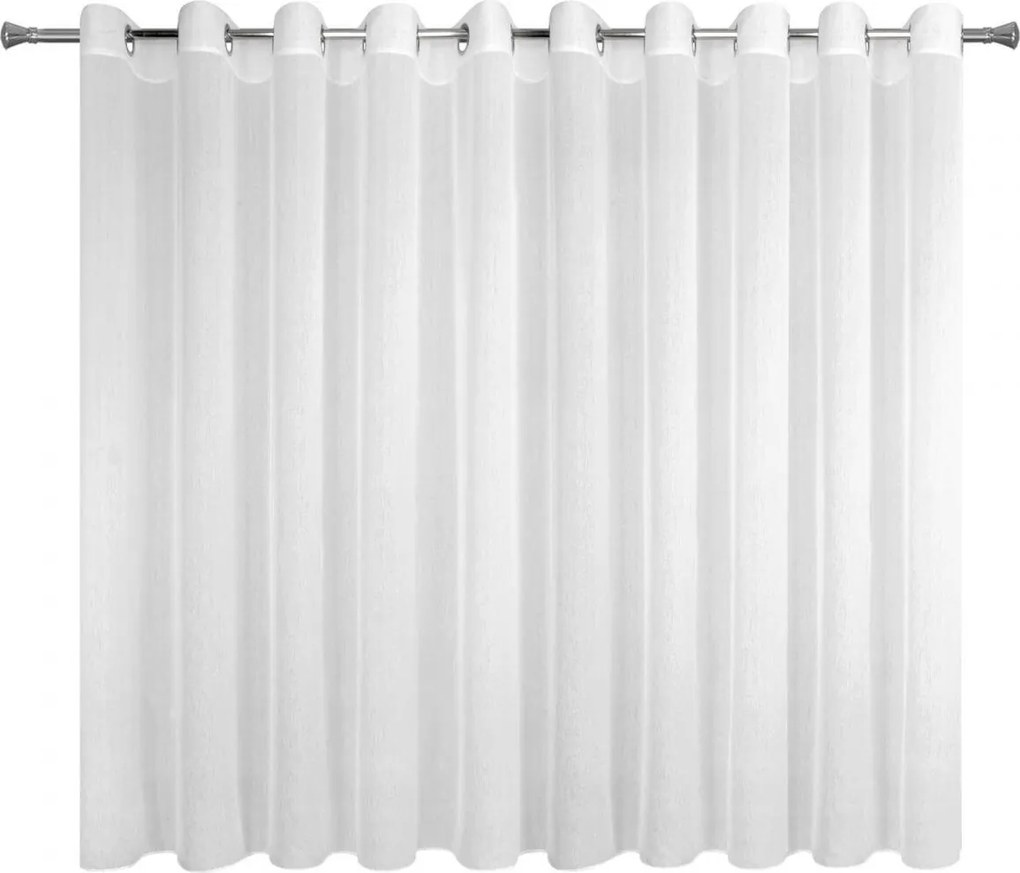 ZÁCLONA NA KRÚŽKOCH REBECCA 350X160 CM BIELA