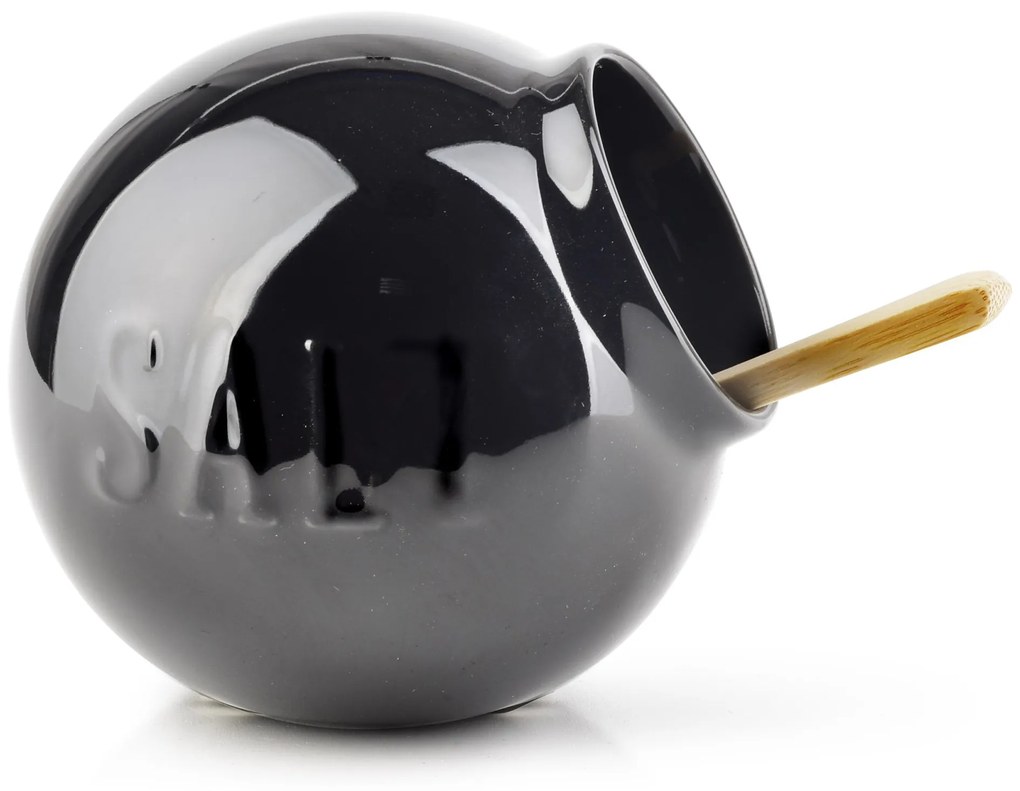 Porcelánová solnička MODERN LIFE čierna