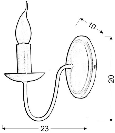 Candellux BELLAGIO Nástenné svietidlo 1X40W E14 Creamy 21-96480