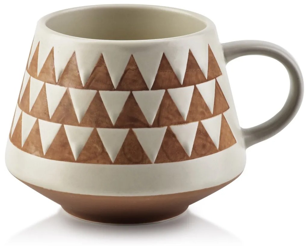 Porcelánový hrnček LOTTA I 400 ml béžový/hnedý