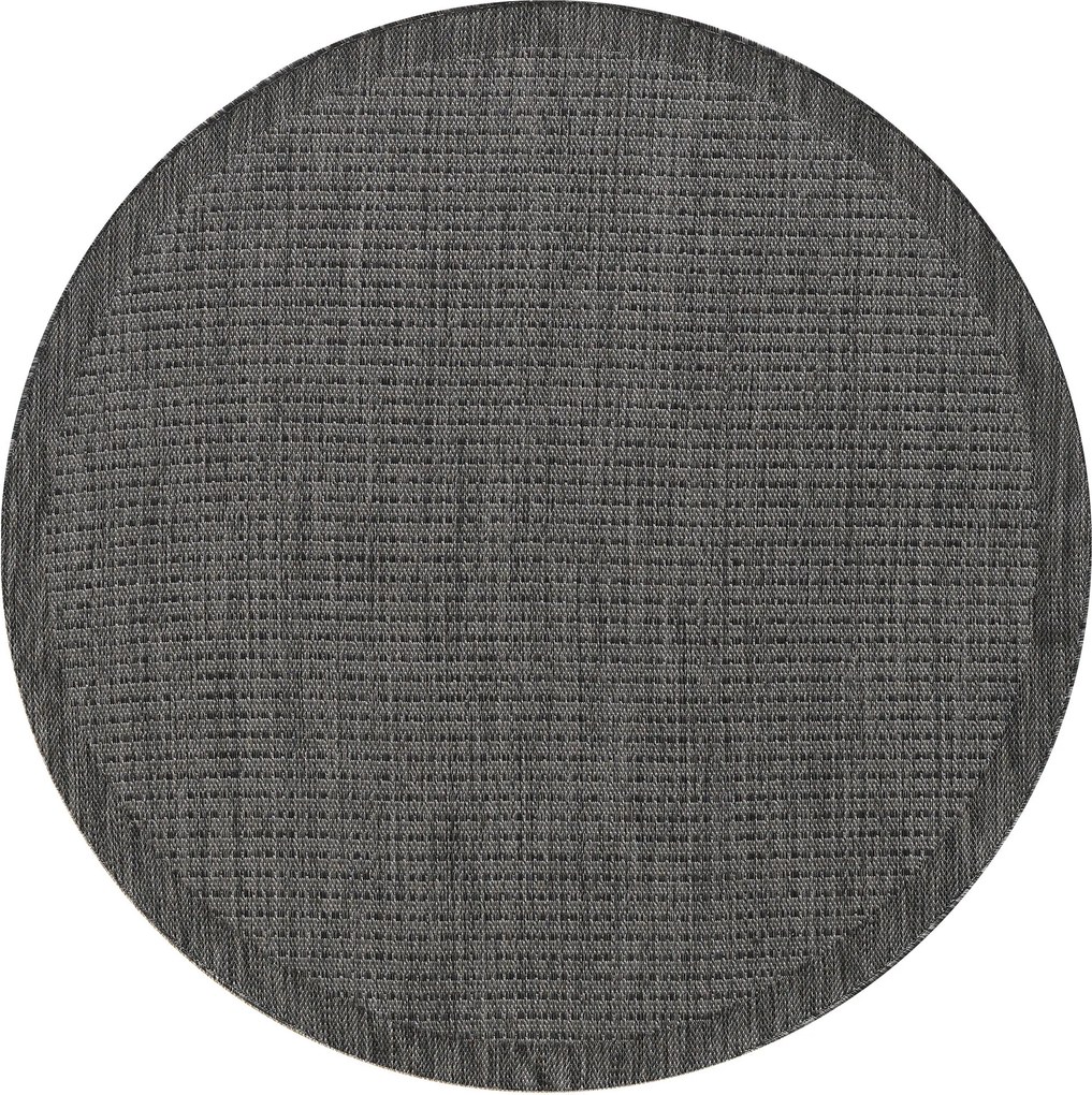 Kusový koberec Giza 1410 Black kruh, 120x120 (priemer) kruh, čierna, chodba / predsieň, Ayyildiz