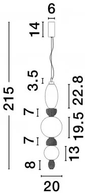 LED farebné moderné svietidlo Obrie 3