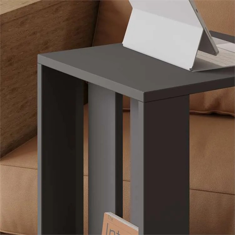 Houseland Edi skladací stôl  antracitovo sivý