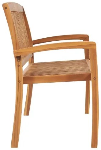vidaXL 2-miestna stohovateľná záhradná lavička 159 cm, tíkový masív-
