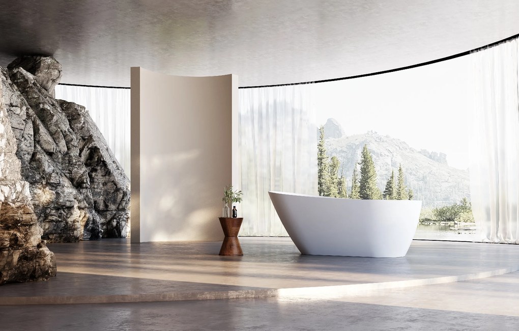 Cerano Savoia, voľne stojaca akrylátová vaňa 170x80 cm, biela, CER-CER-413636