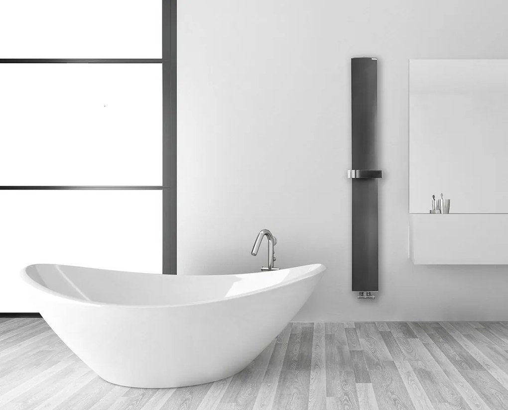 Ridea Ridea, OTHELLO MONO SLIM vykurovacie teleso hliníkové 300x1890mm, čierna mat, 2301189030SN