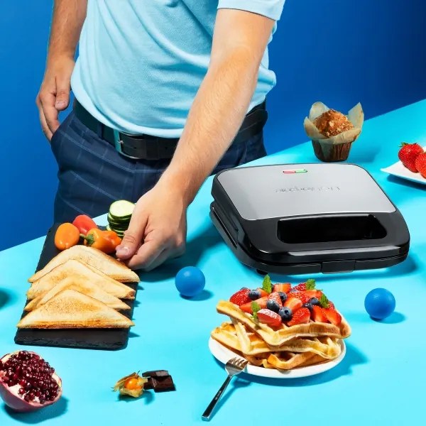 Niceboy ION Snacker S3 - Toustovač 3v1 750W/230V nerez/čierna