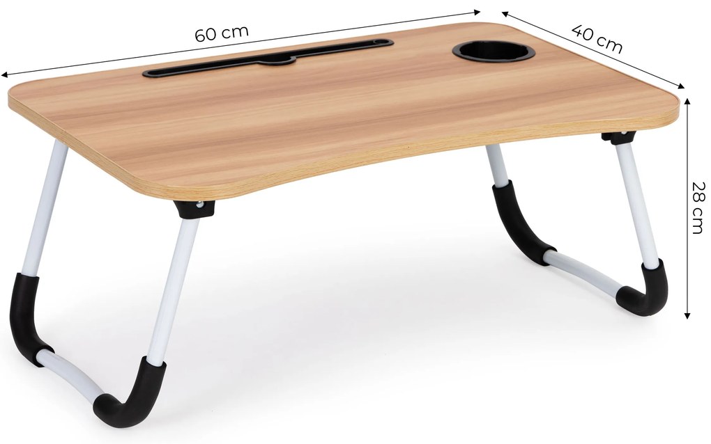 ModernHome Malý stolík na notebook 60x40cm - Drevo