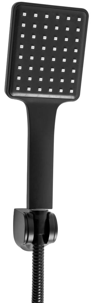Rea Urban, vaňová batéria s bodovou ručnou sprchovou sadou, čierna, REA-B9910
