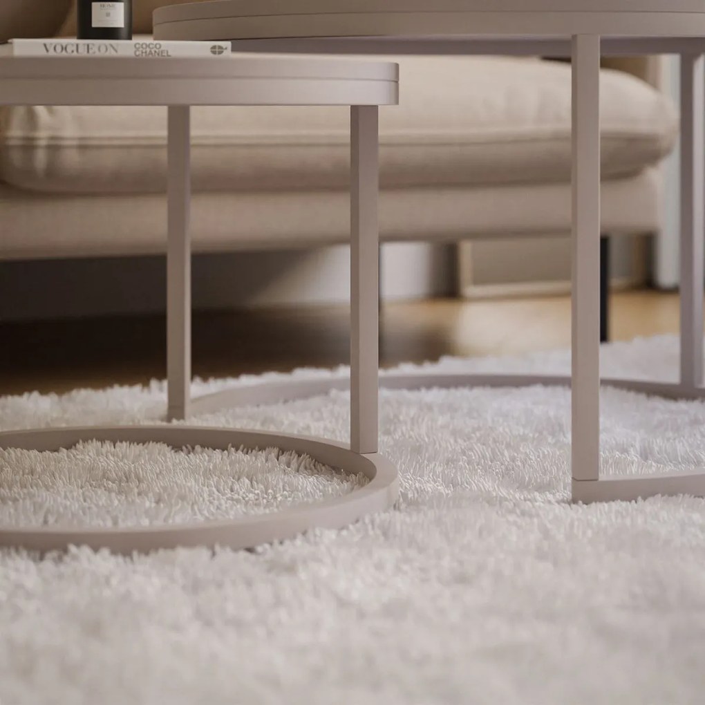 KONFERENČNÝ STOLÍK LEONARDO 2V1 KAŠMÍR + BIELY MRAMOR