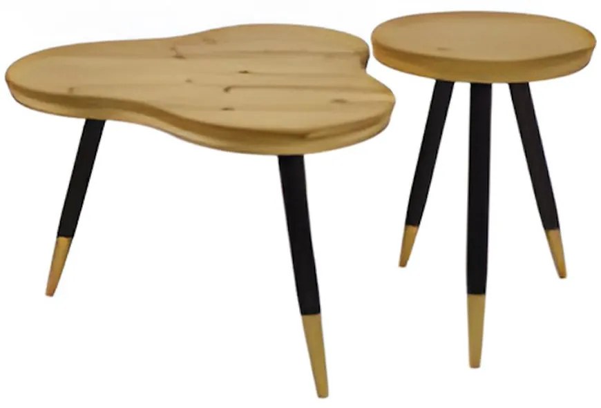 Sada stolíkov Akim 10794 Dub/Čierna