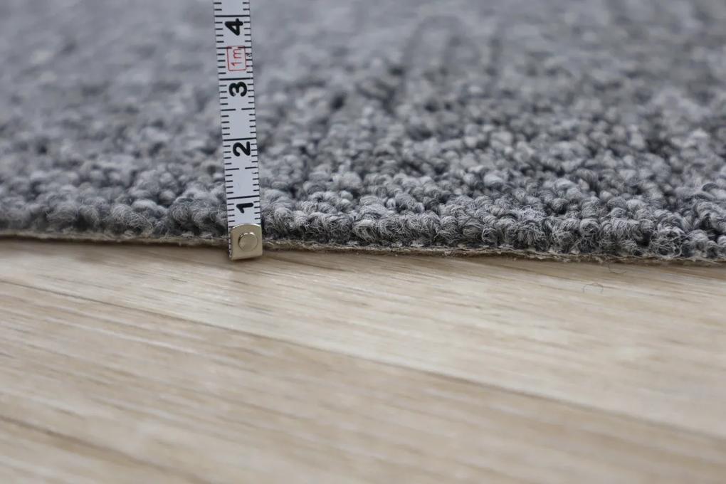 Metrážny koberec Globus 6024 tmavo šedý - S obšitím cm