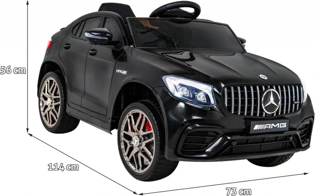 Ramiz Mercedes Benz GLC63S pre deti Čierna Suv + diaľkové ovládanie + pohon 4x4