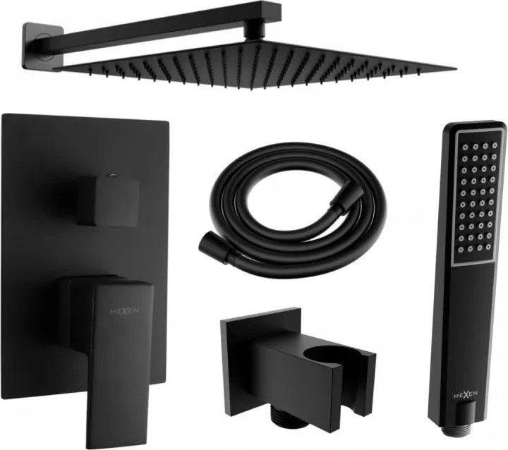Mexen Uno, podomietkový sprchový set DR72, čierna, 71435DR72-70