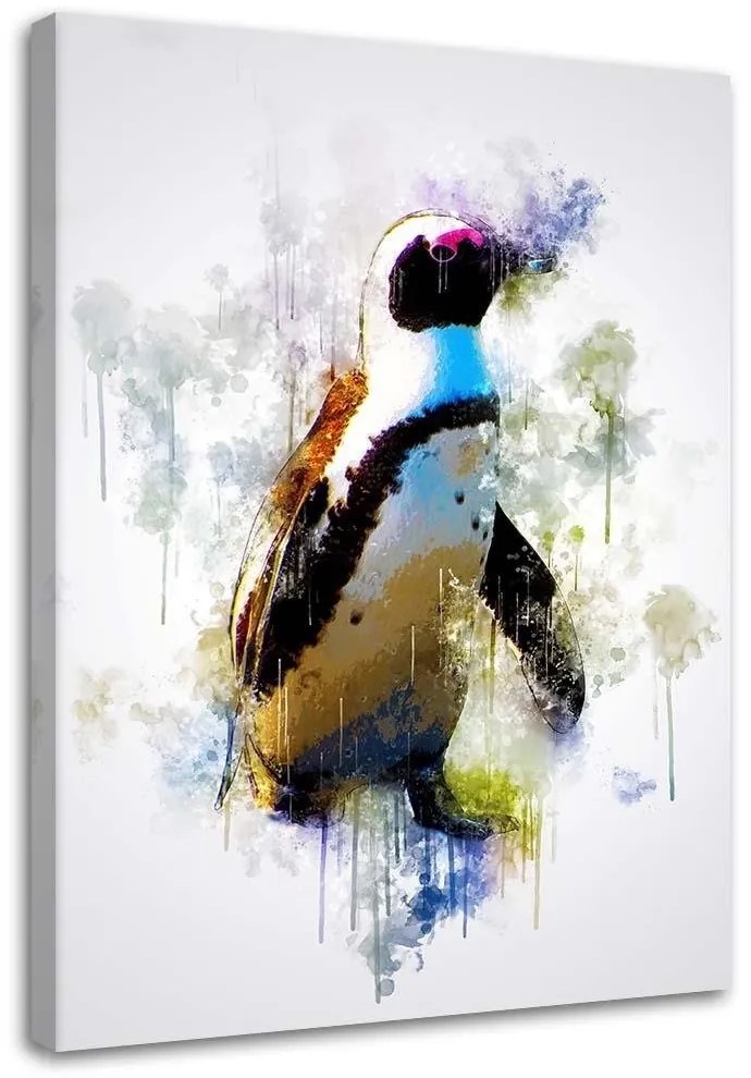 Gario Obraz na plátne Farebný tučniak - Cornel Vlad Rozmery: 40 x 60 cm