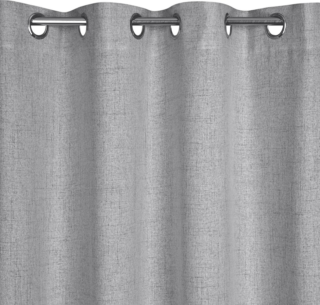 ZÁVES NA KRÚŽKOCH LINDA 140X250 CM SIVÁ