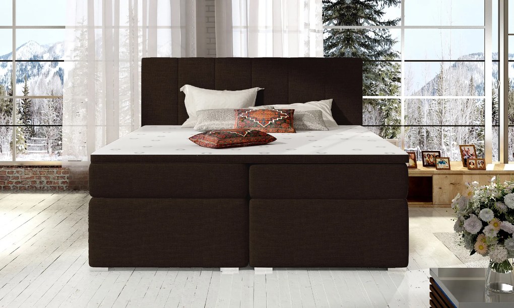Moderná kontinentálna posteľ MAXIMO 180 x 200 Varianta: Sawana 21 - Sivý