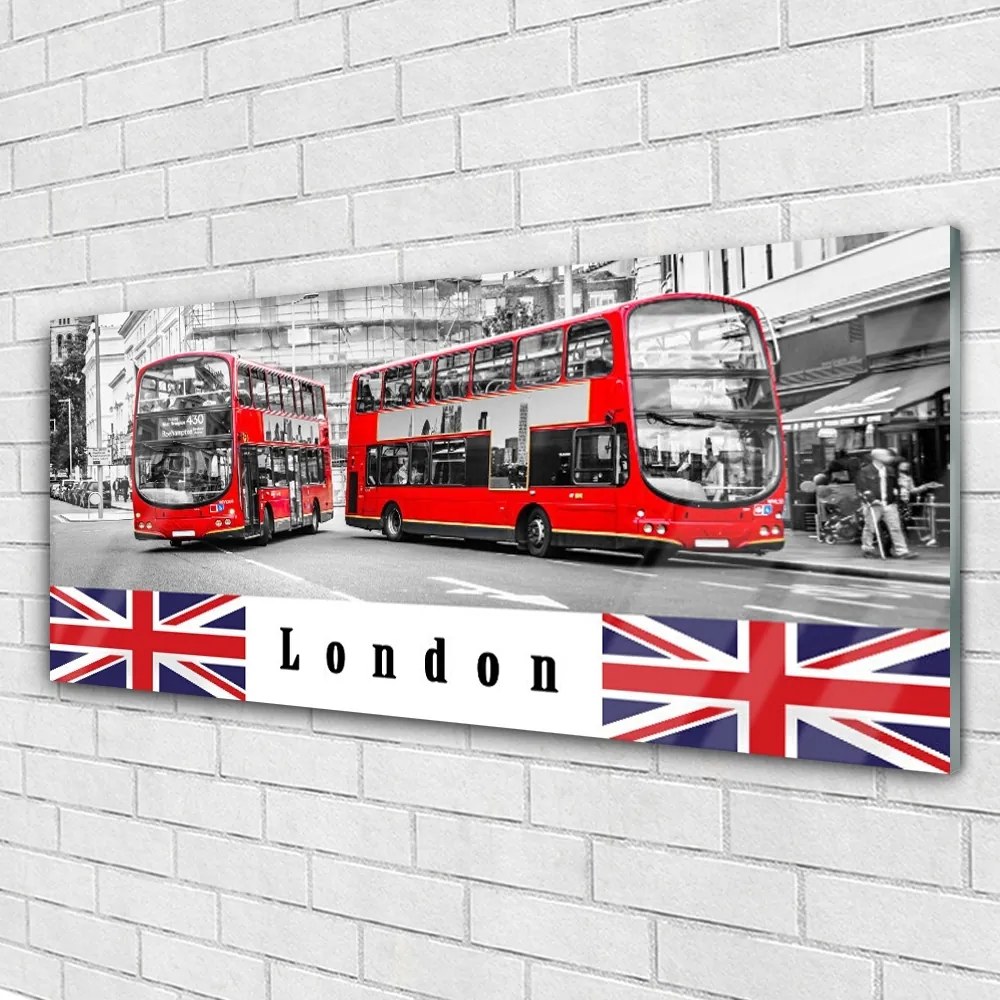 Obraz plexi Londýn autobus umenie 125x50 cm