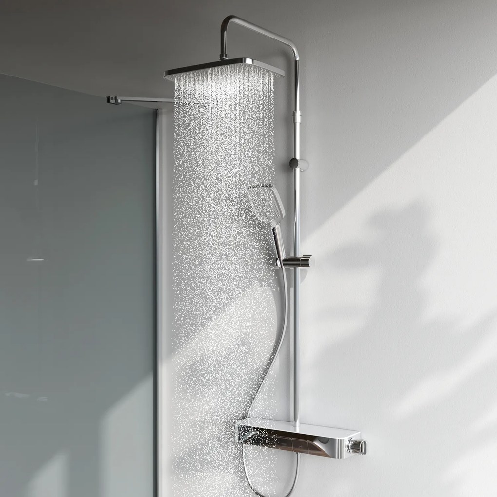 Sprchový systém AM.PM Func F07FA200 s termostatickou poličkovou batériou, chróm