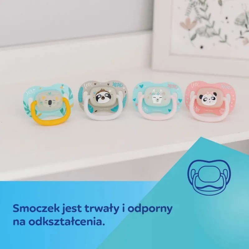 Silikónový symetrický cumlík 0-6m, Leňochod