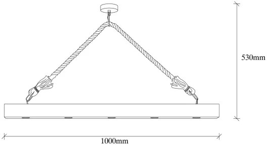 Luster na lanku EREBOS 5xE27/100W/230V
