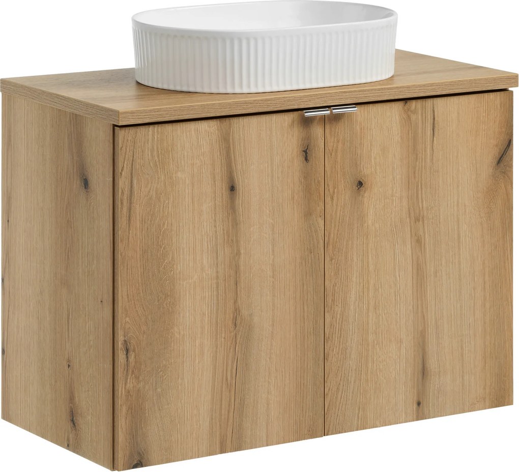Comad Kúpeľňová skrinka s doskovým umývadlom SET-NOA B OAK II 80 dub coast evoke