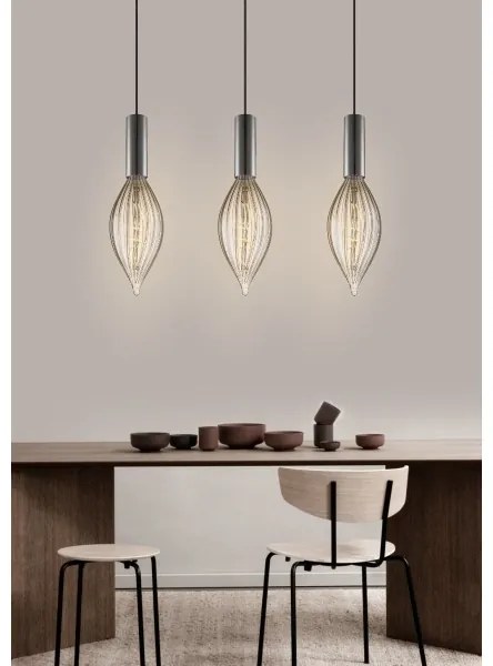 Luster na lanku SAGA 1xE27/40W/230V čierna