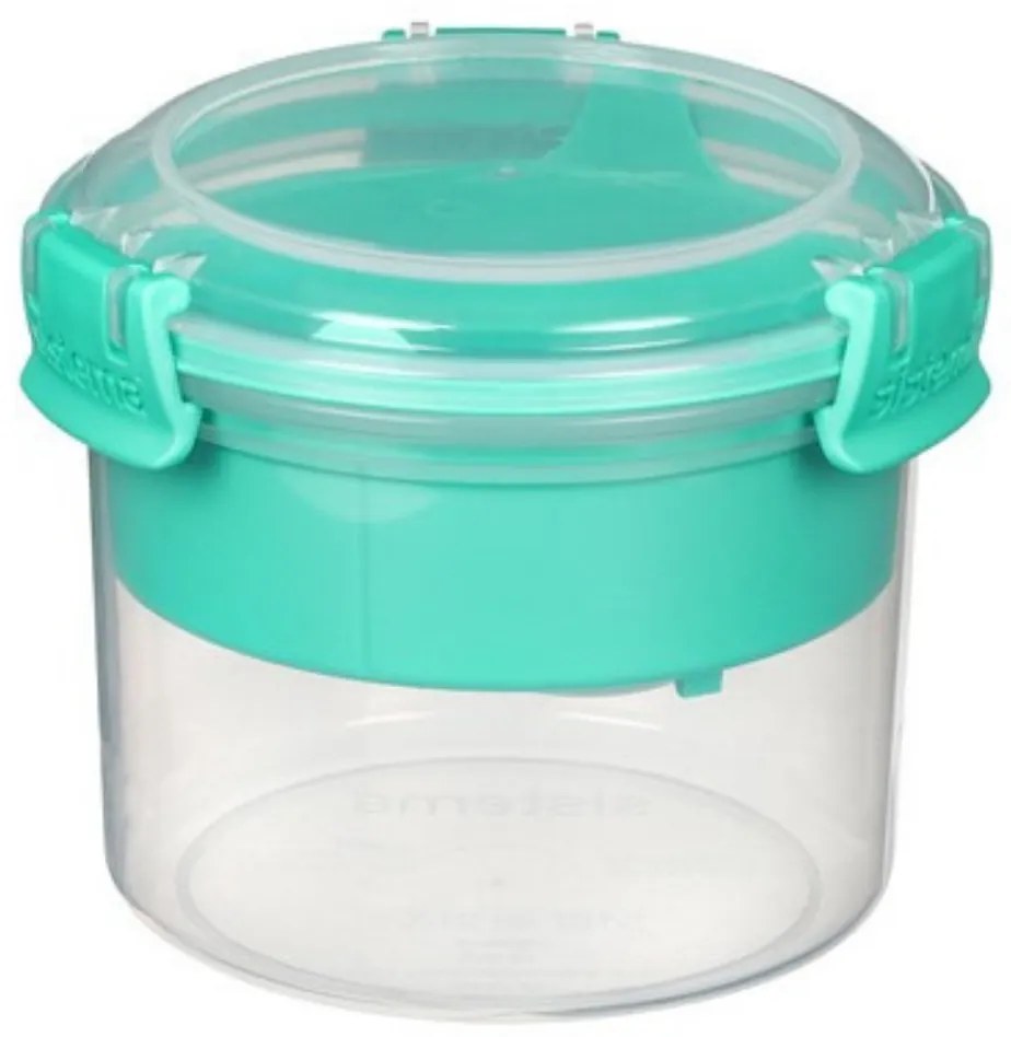 SISTEMA Box na jogurt a müsli, 2 komory+lyžica, SISTEMA, 530ml, mix farieb Farba škatuliek SISTEMA: Modrá