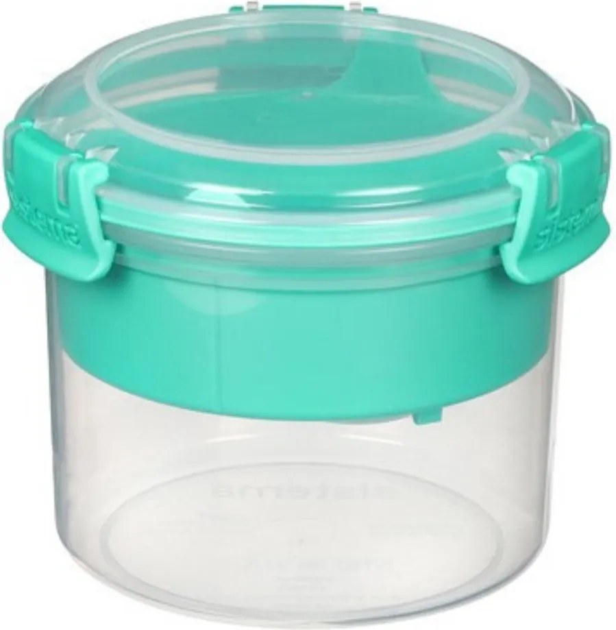SISTEMA Box na jogurt a müsli, 2 komory+lyžica, SISTEMA, 530ml, mix farieb Farba škatuliek SISTEMA: Zelená
