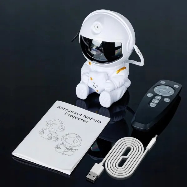 LED RGB projektor LED/5W/5V astronaut + diaľkové ovládanie