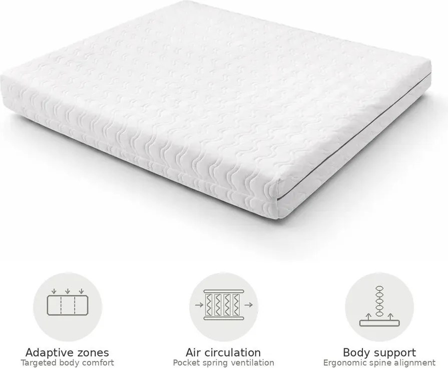 Stredne tvrdý pružinový termoregulačný matrac 90x200 cm Dream Essence – Bonami Essentials