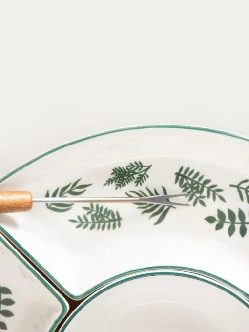 Sada servírovacích misiek FINCAN biela / zelená 755286