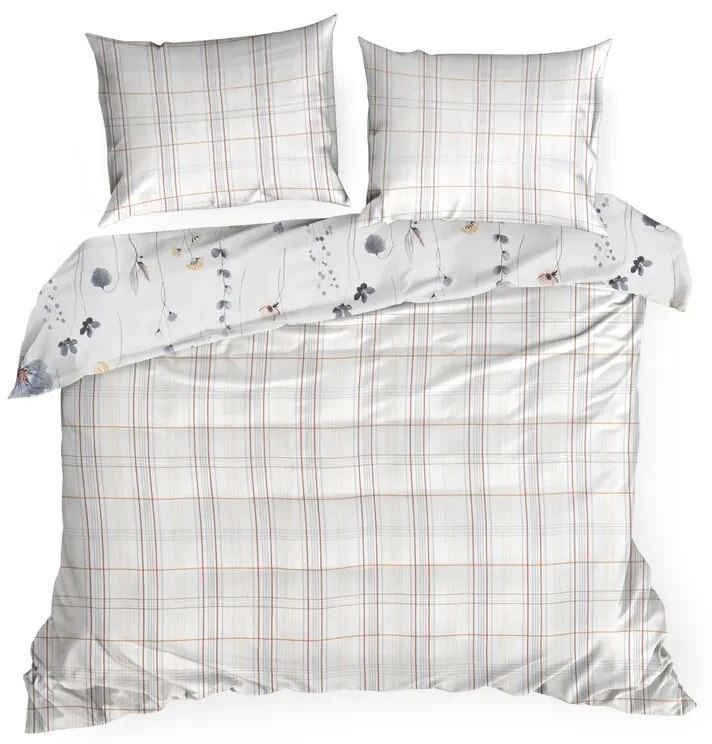 Dekorstudio Posteľná súprava so saténovou väzbou LEA 10 s motívom kvetov Rozmer posteľných obliečok: Šírka x Dĺžka: 200x220cm + 2 ks 70x80 cm