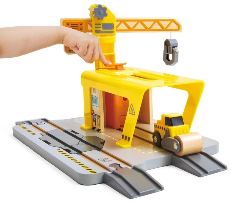 Vláčikodráha - Železničná súprava so žeriavom - 14 ks