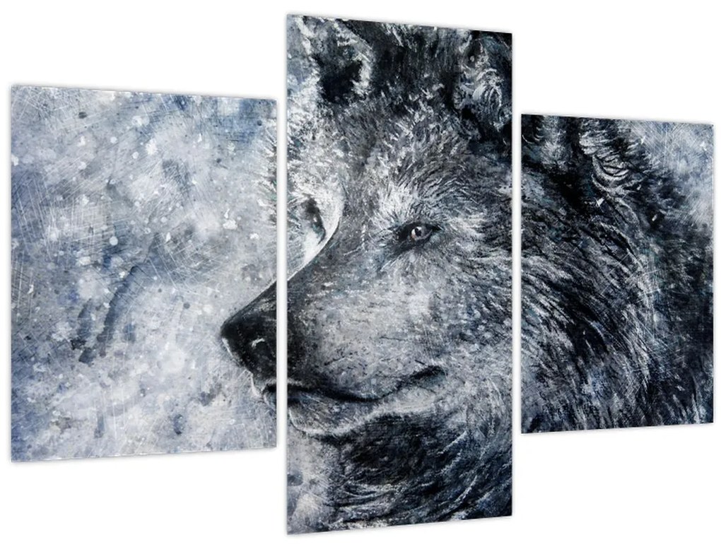 Obraz - Kreslený vlk (90x60 cm)