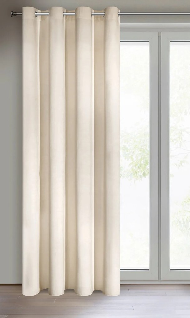 ZATEMŇOVACÍ ZÁVES NA KRÚŽKOCH RIA 140X250 CM KRÉMOVÁ