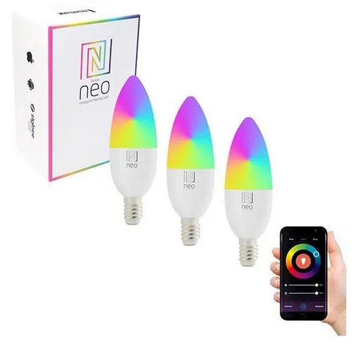 Immax Neo 07716C - SADA 3x LED RGB+CCT Stm. žiarovka E14/5,5W/230V Wi-Fi Tuya IM0814