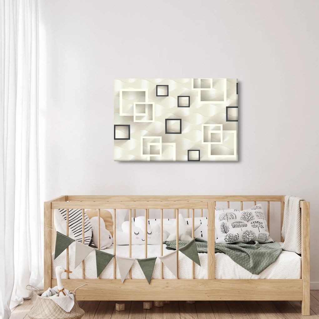 Geometrický abstraktný obraz (90x60 cm)