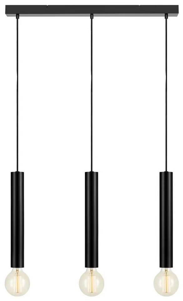 Markslöjd 108262 - Luster na lanku SENCILLO 3xE27/40W/230V čierna