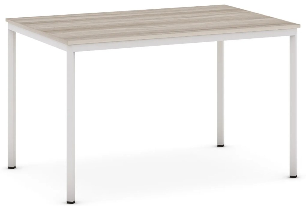 Jedálenský stôl, 1200 x 800 mm, sivá podnož, dub prírodný