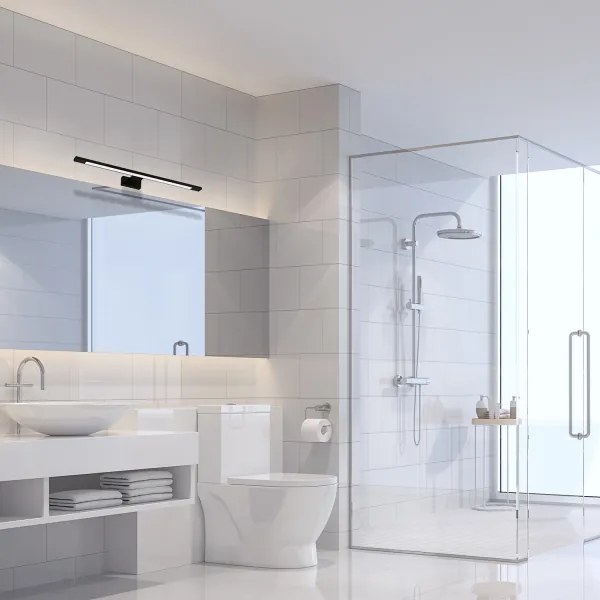 LED osvetlenie zrkadla do kúpeľne SHINE LED/12W/230V 60 cm IP44 čierna