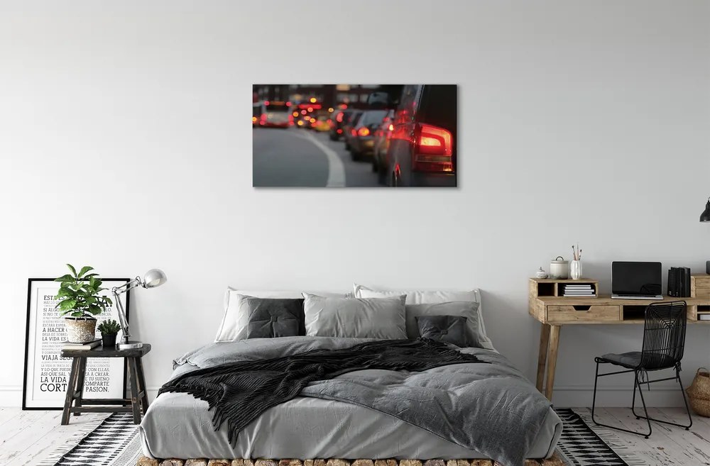 Obraz canvas Autá Cork City pouličné osvetlenie 125x50 cm
