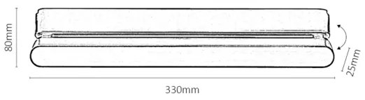 Rabalux 70129-LED Stm. str. svieti. do 1-fáz. lišt. sys. LiTrack 13W/24V 33 cm