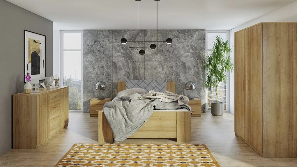 Spálňa Kler XI, Farby: biela / biela + ekokoža Soft Pik 029