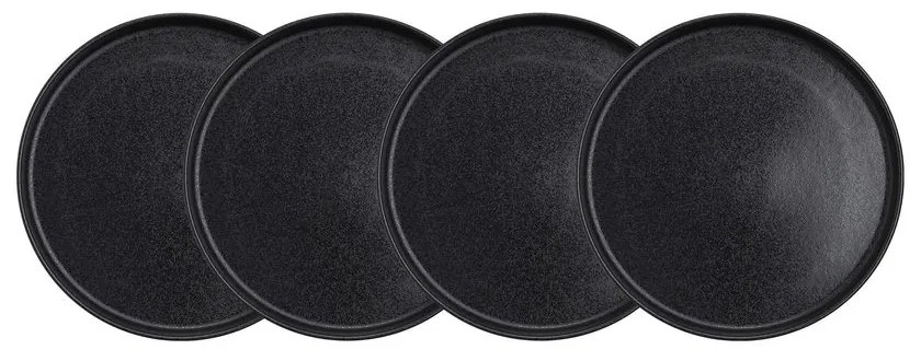 CASA NOVA Sada raňajkových tanierov 22,5 cm set 4 ks - čierna