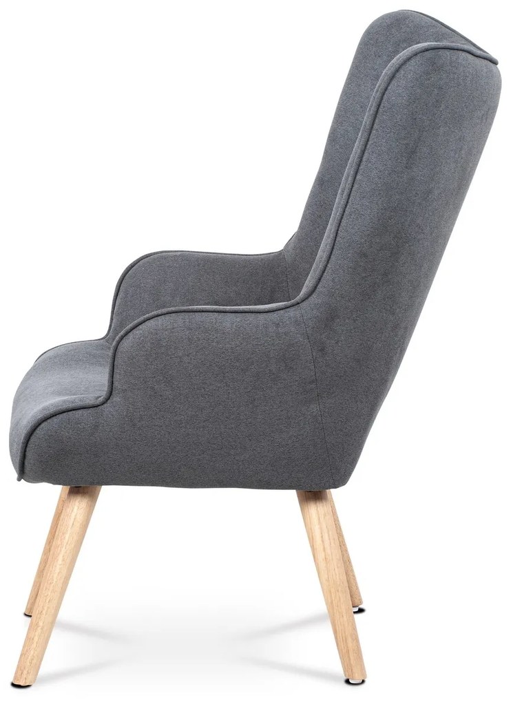 Kreslo s podnožkou GREY2, šedá